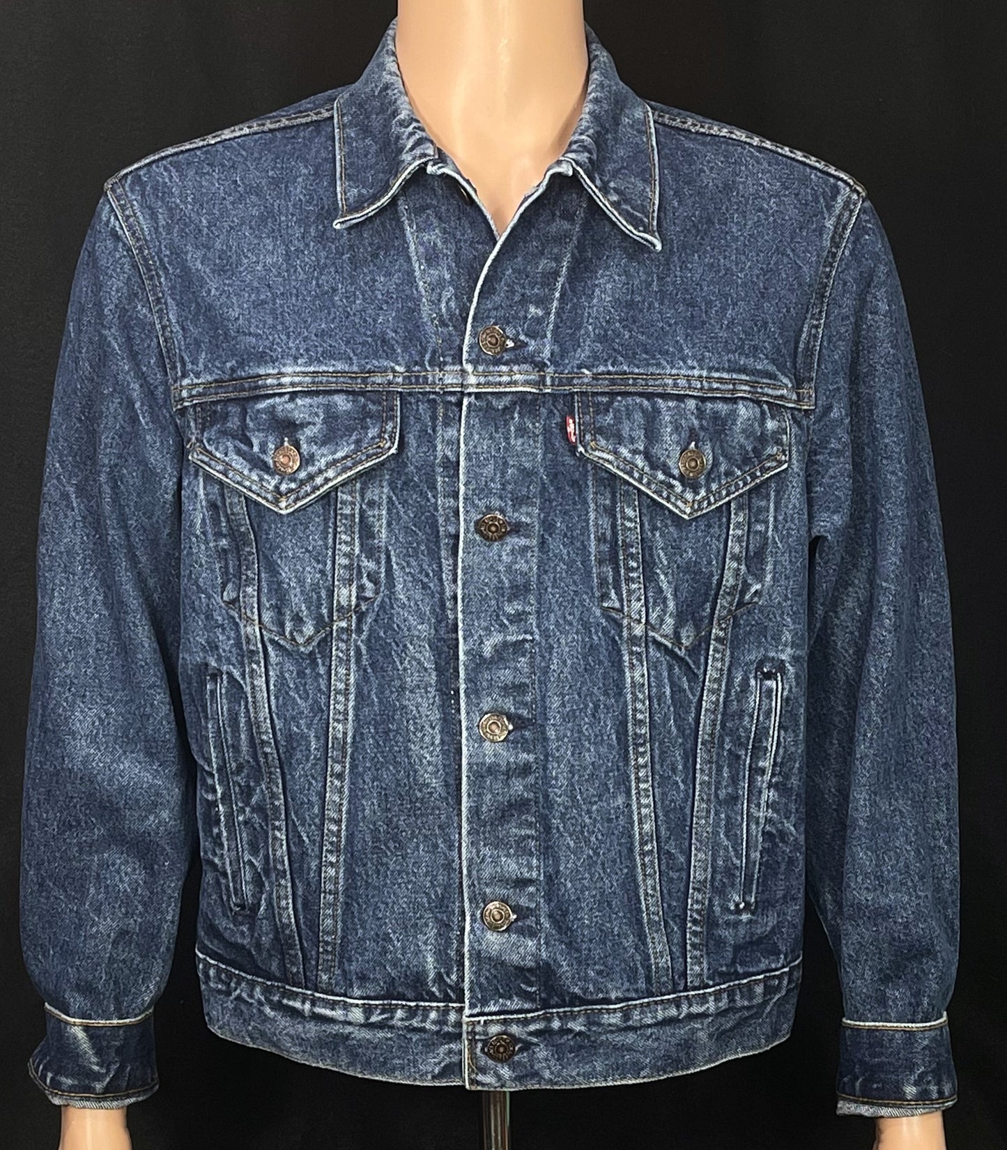 Upcycle Freddie Mercury Queen Levi's Denim Jacket Vintage USA 44R Men's Medium Women's Large