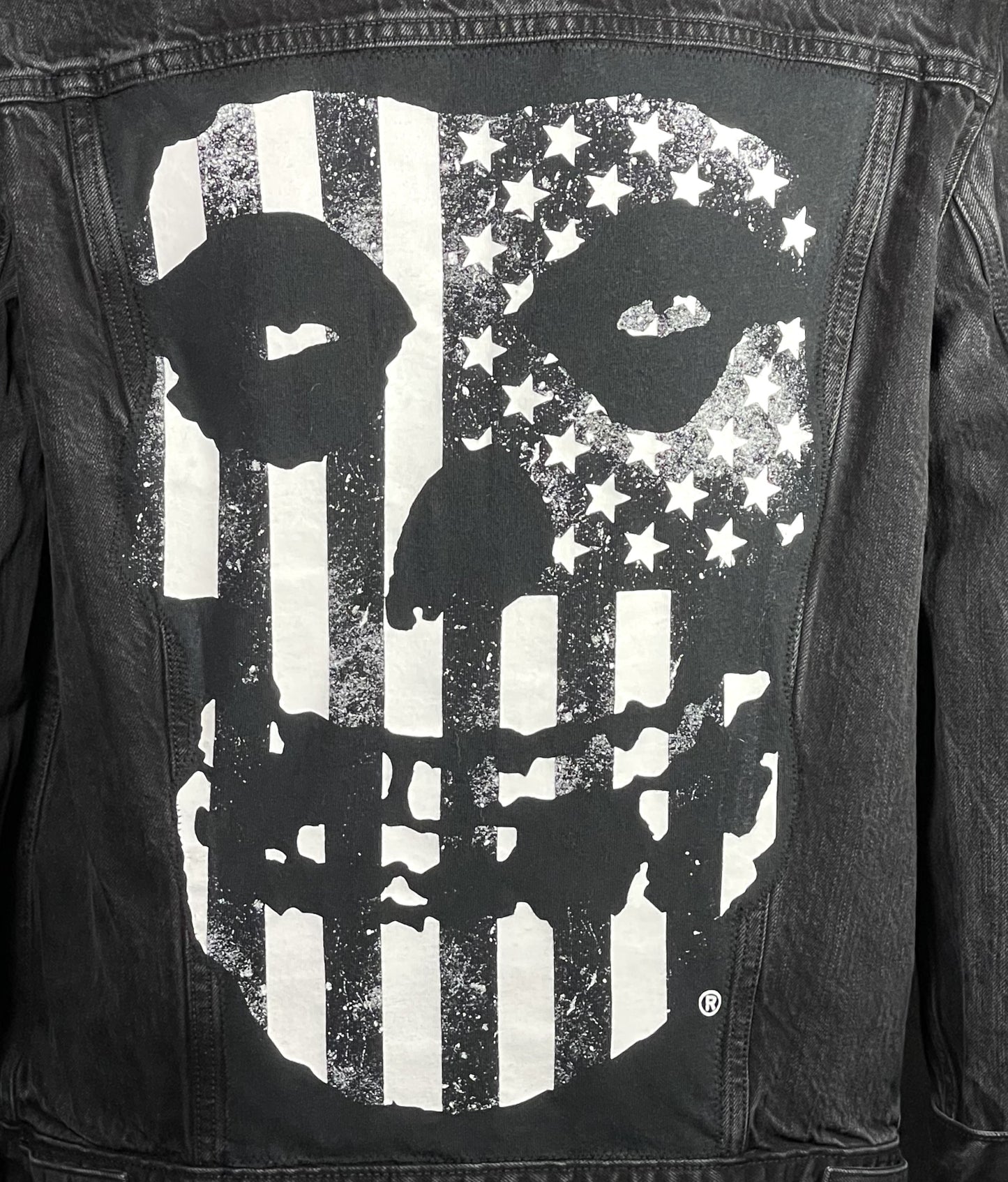 Upcycle Misfits Levi's Black Denim Jacket Men's XLarge
