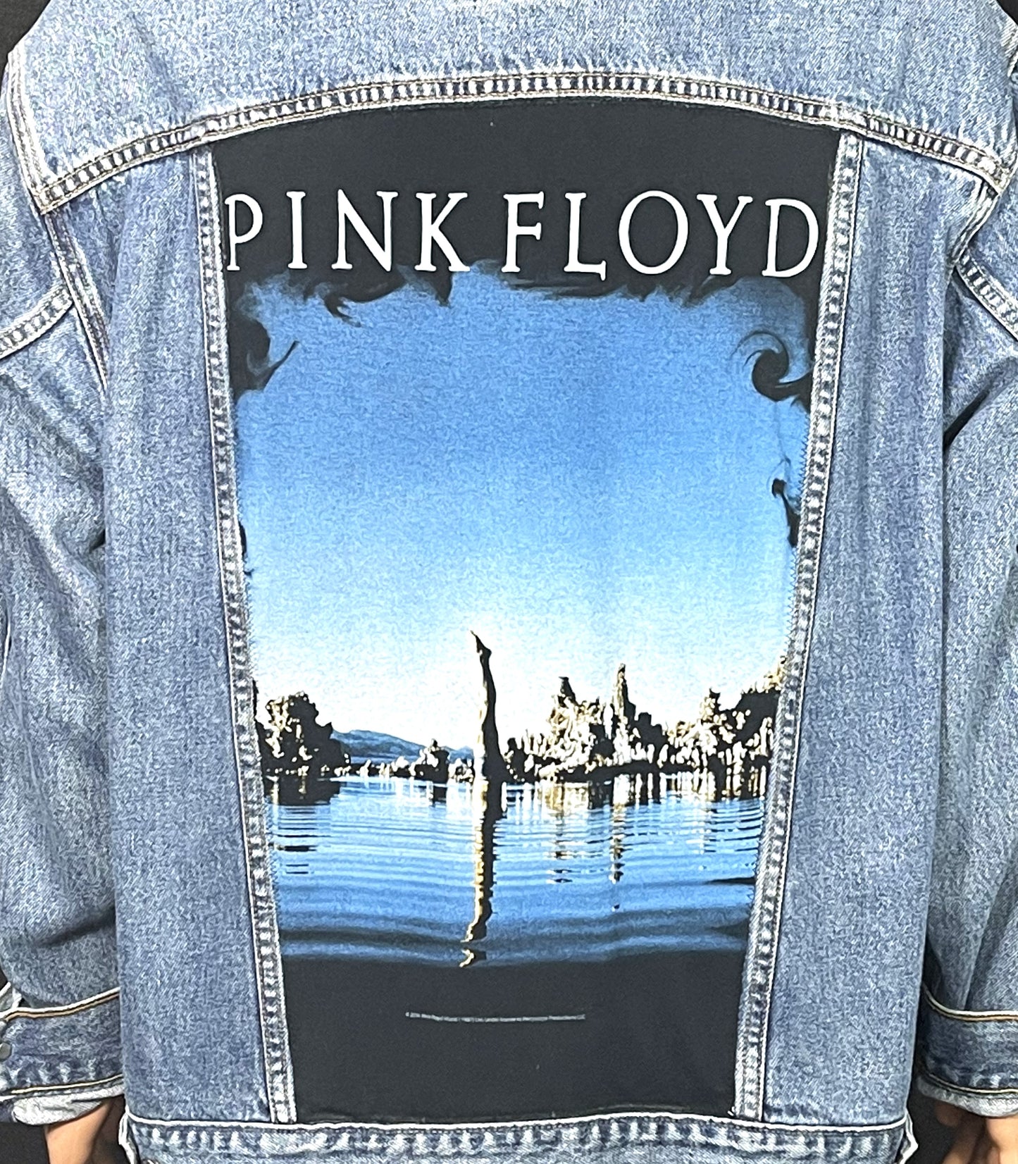 Upcycle Pink Floyd Levi's Denim Jacket Wish You Were Here Men's XLarge