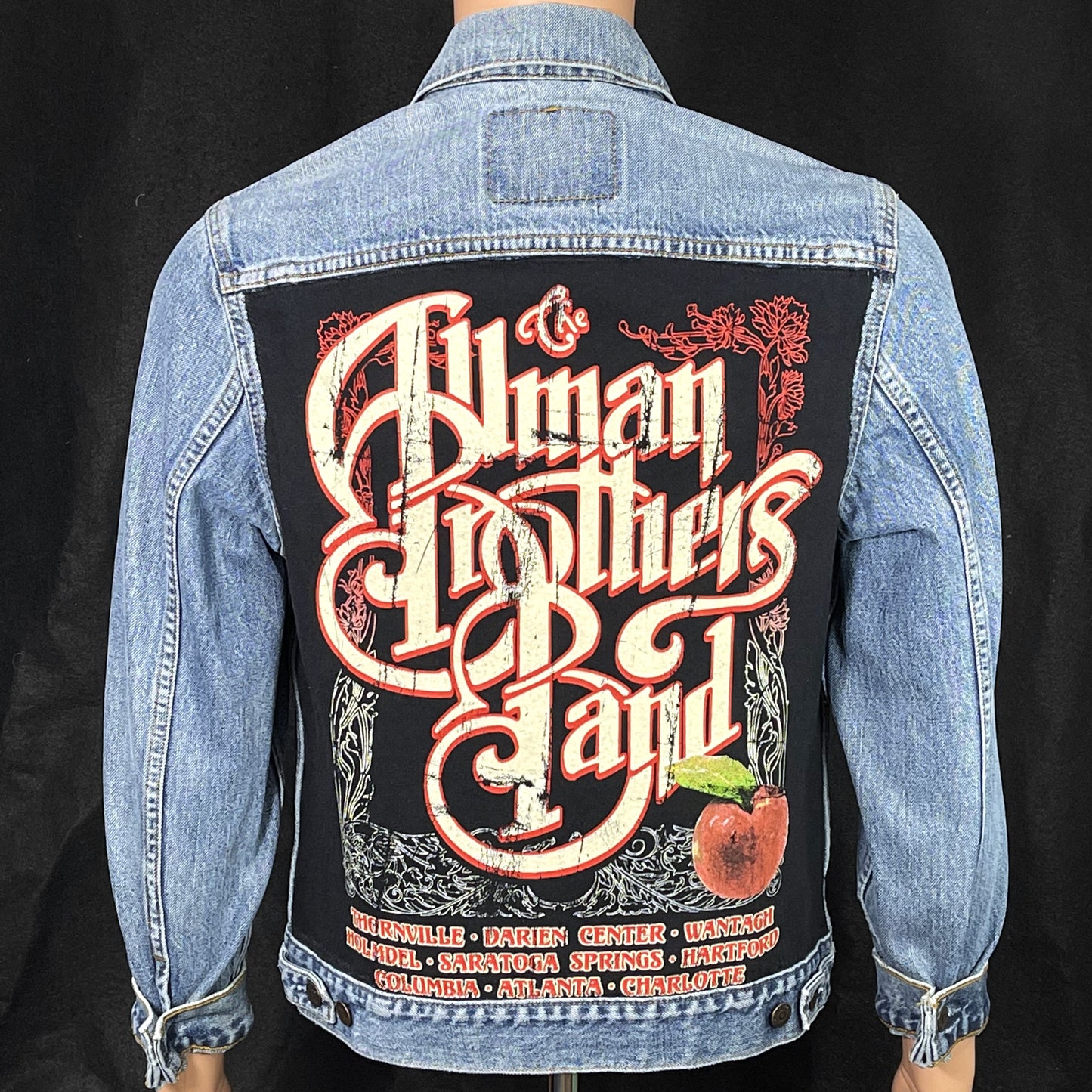 Upcycle Allman Brothers Band Levi's Denim Jacket Men's Small Women's Medium
