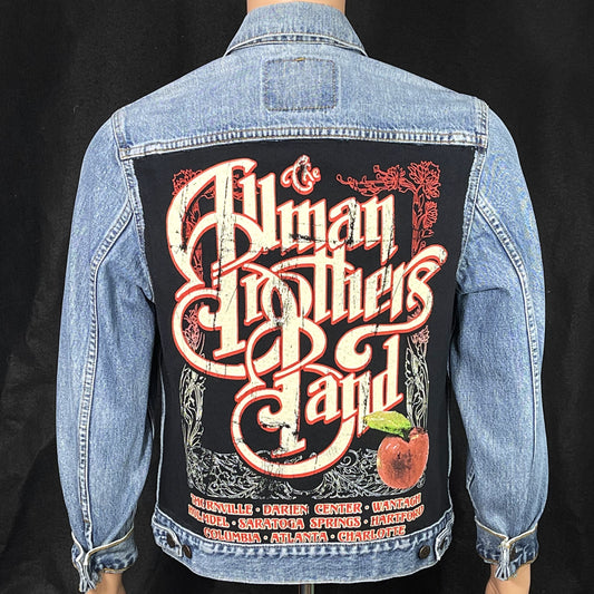 Upcycle Allman Brothers Band Levi's Denim Jacket Men's Small Women's Medium