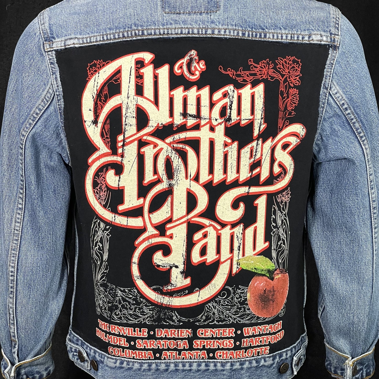 Upcycle Allman Brothers Band Levi's Denim Jacket Men's Small Women's Medium