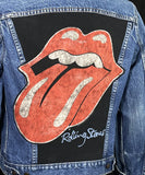 Upcycle Rolling Stones Levi's Jacket Vintage 40R Men's Small Women's Medium