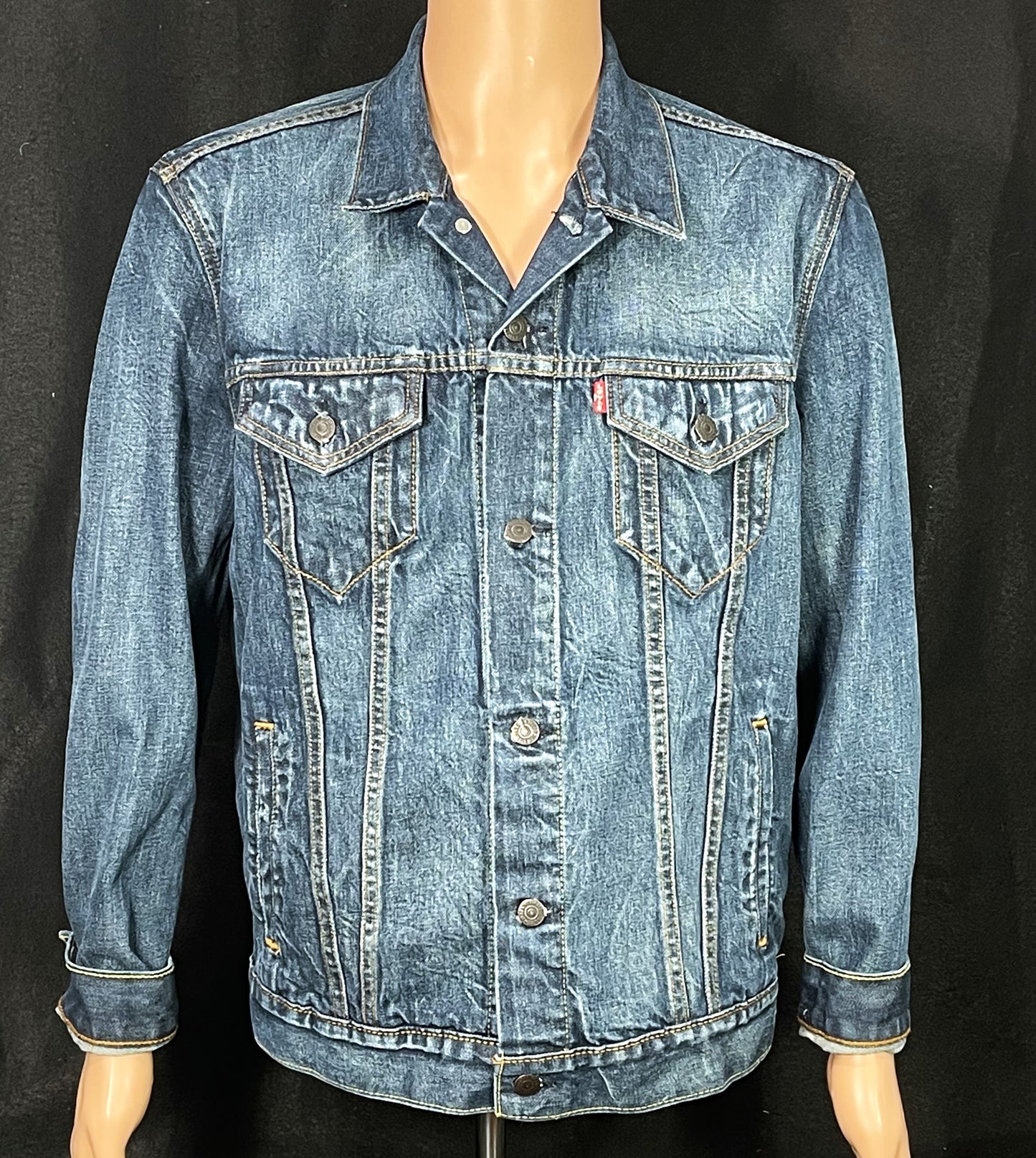 Upcycle Led Zeppelin Levi's Denim Jacket ZOSO Men's Large Women's XLarge