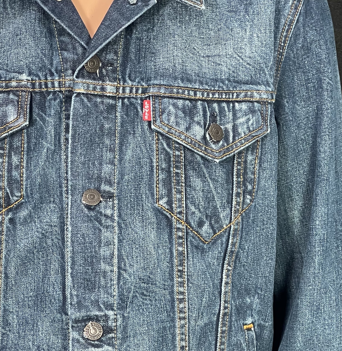 Upcycle Led Zeppelin Levi's Denim Jacket ZOSO Men's Large Women's XLarge