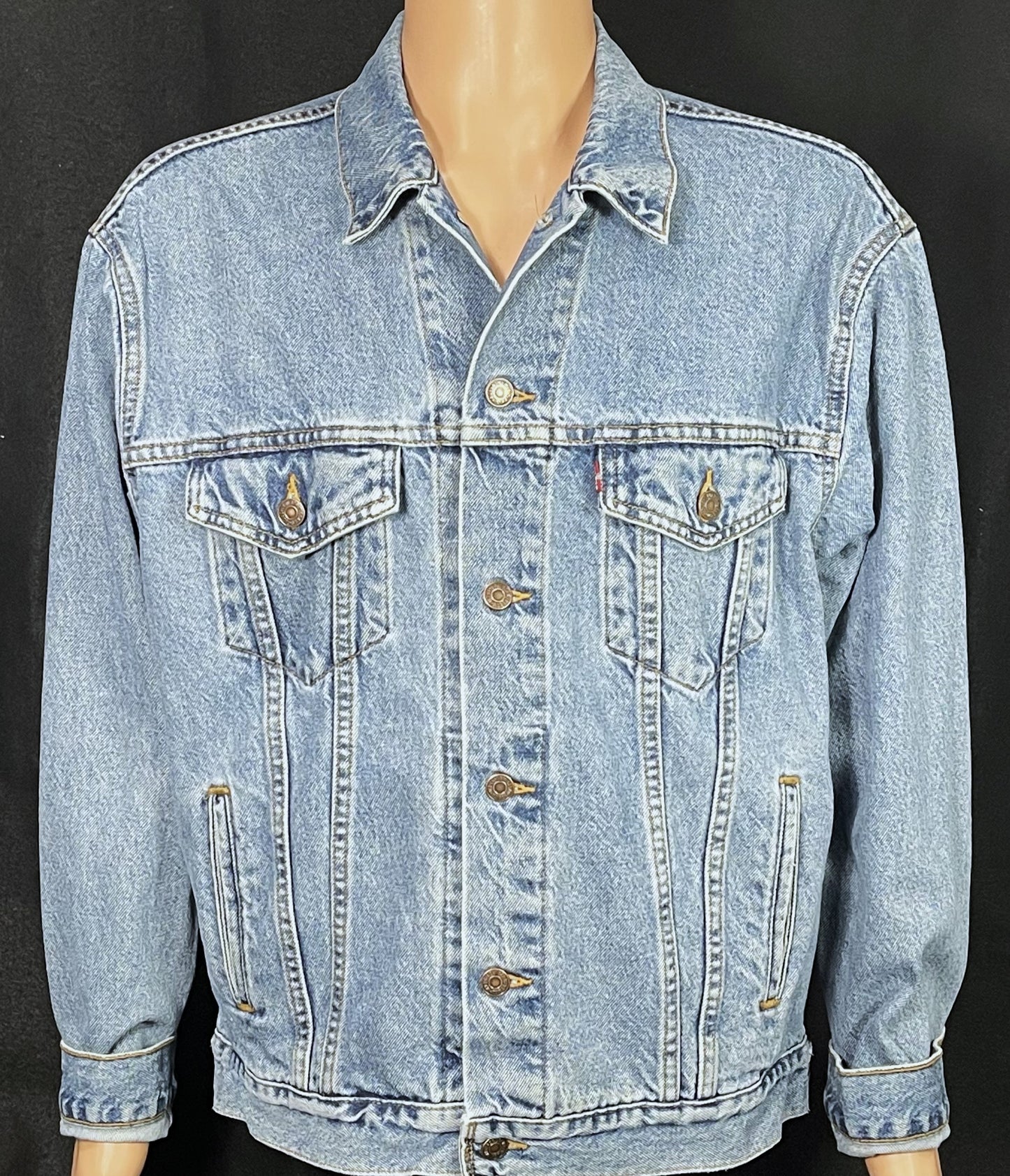 Upcycle Metallica Levi's Denim Jacket Their Money Tips Her Scales Again Men's Large Women's XLarge
