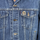 Upcycle Rolling Stones Levi's Jacket Tongue Logo Vintage USA 44, Men's Large Women's XLarge