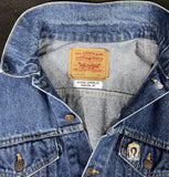 Upcycle Rolling Stones Levi's Jacket Tongue Logo Vintage USA 44, Men's Large Women's XLarge
