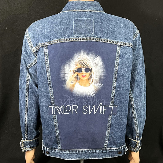 Upcycle Taylor Swift Levi's Denim Jacket Men's Large Women's XLarge