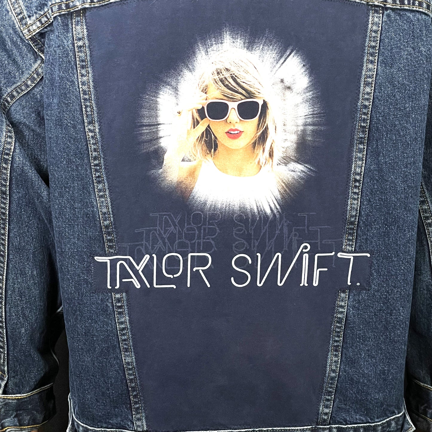 Upcycle Taylor Swift Levi's Denim Jacket Men's Large Women's XLarge