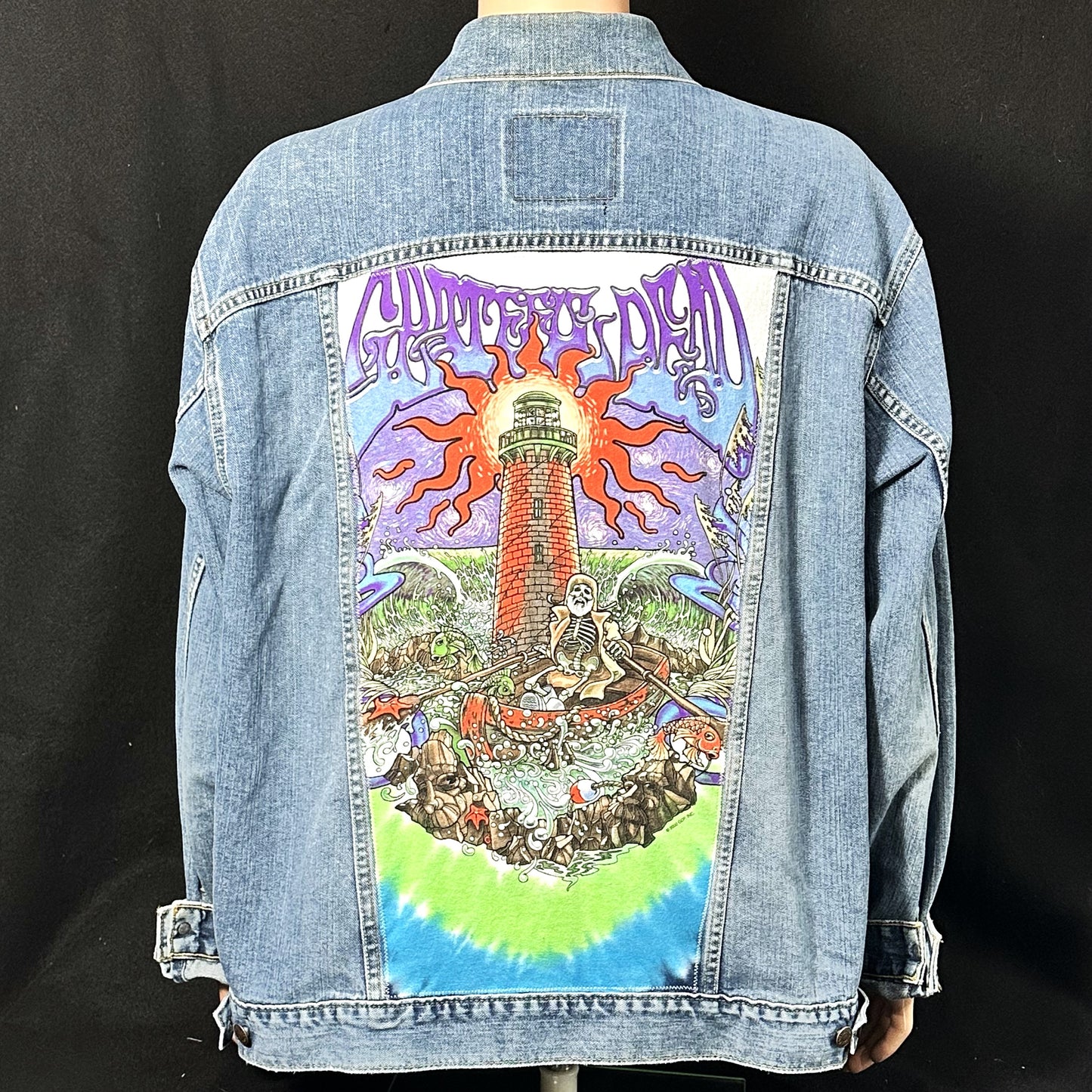 Upcycle Grateful Dead Levi's Denim Jacket Watch Tower Men's XXL