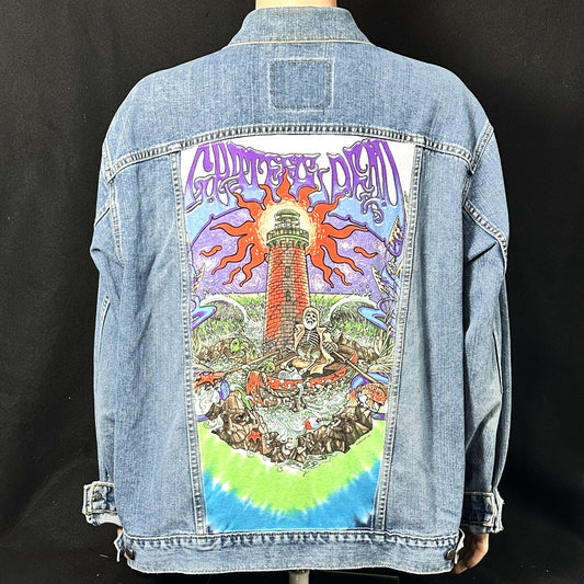 Upcycle Grateful Dead Levi's Denim Jacket Watch Tower Men's XXL