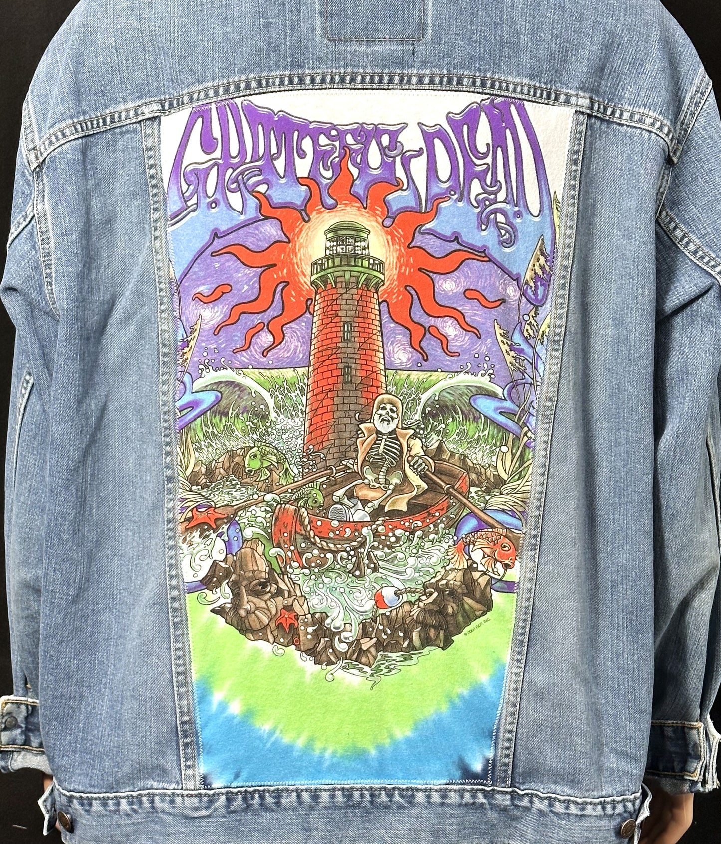 Upcycle Grateful Dead Levi's Denim Jacket Watch Tower Men's XXL