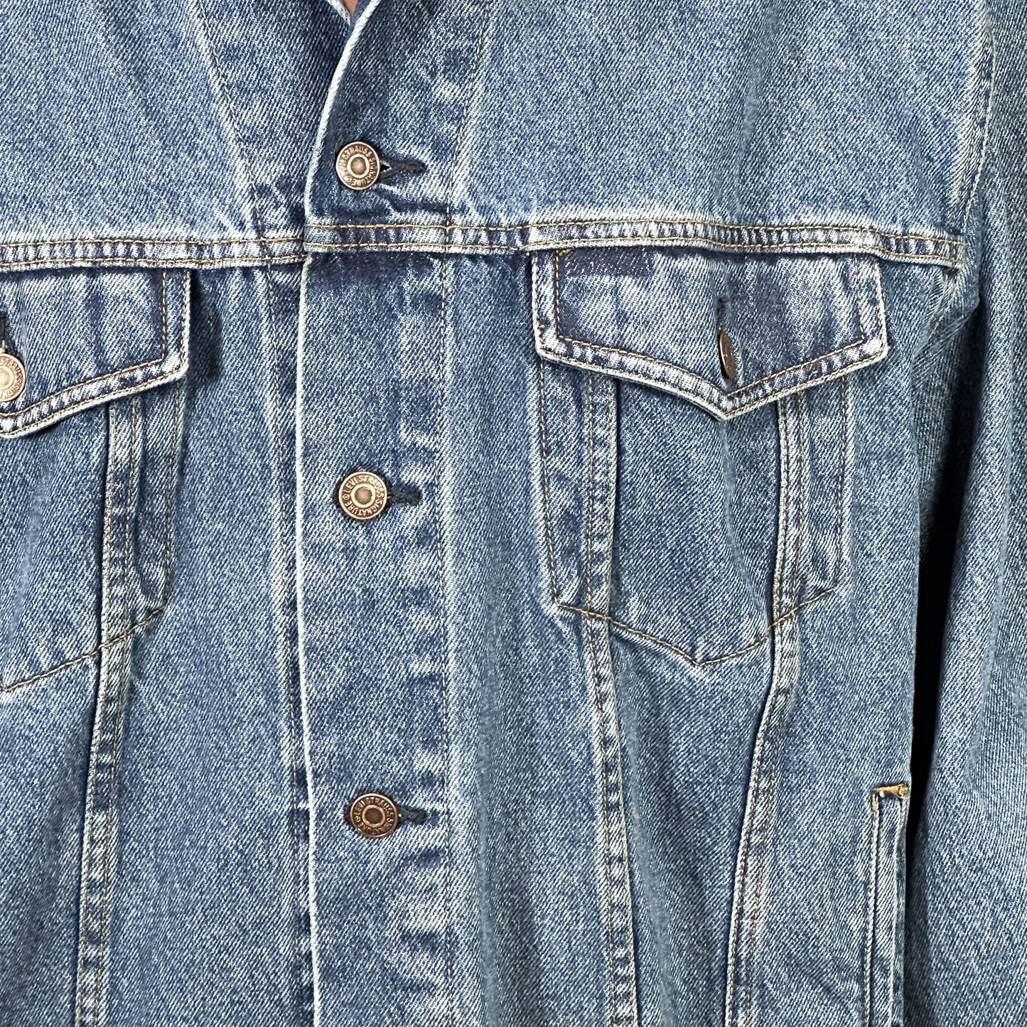 Upcycle Beatles Abbey Road Levi's Denim Jacket Men's Large Women's XLarge