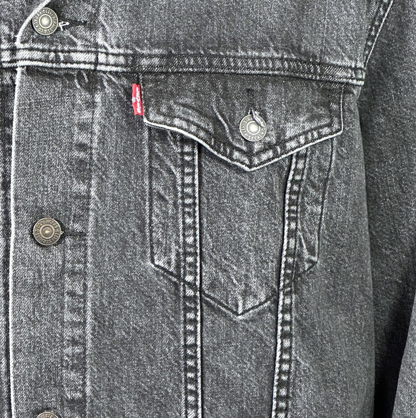 Upcycle Iron Maiden Levi's Black Denim Jacket World Tour 1982-1983 Men's XXL