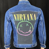 Upcycle Nirvana Levi's Denim Jacket Vintage USA 36R Men's XSmall Women's Small