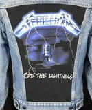 Upcycle Metallica Levi's Denim Jacket Vintage USA 38R Ride the Lightning Men's Small Women's Medium