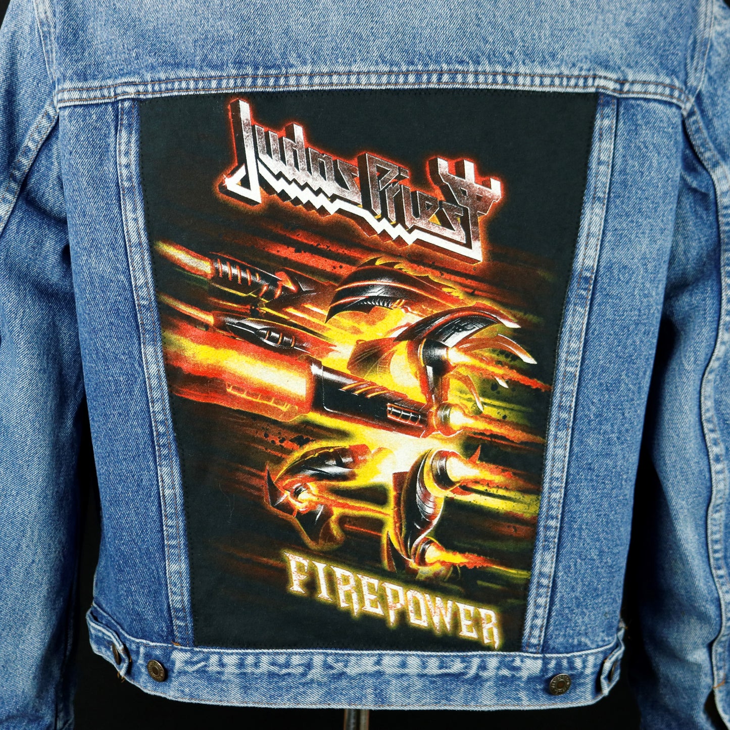 Judas Priest Levis Denim Jacket Firepower Vintage 46 Mens Medium