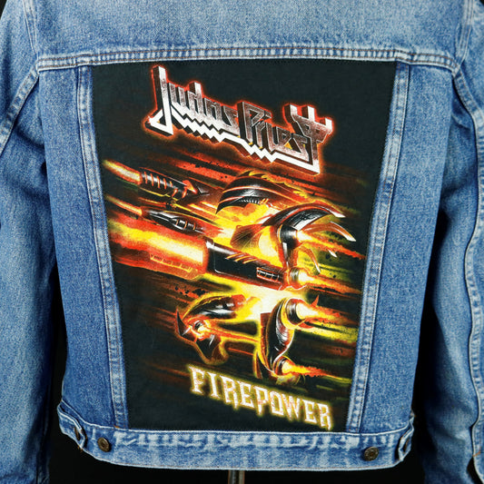 Judas Priest Levis Denim Jacket Firepower Vintage 46 Mens Medium