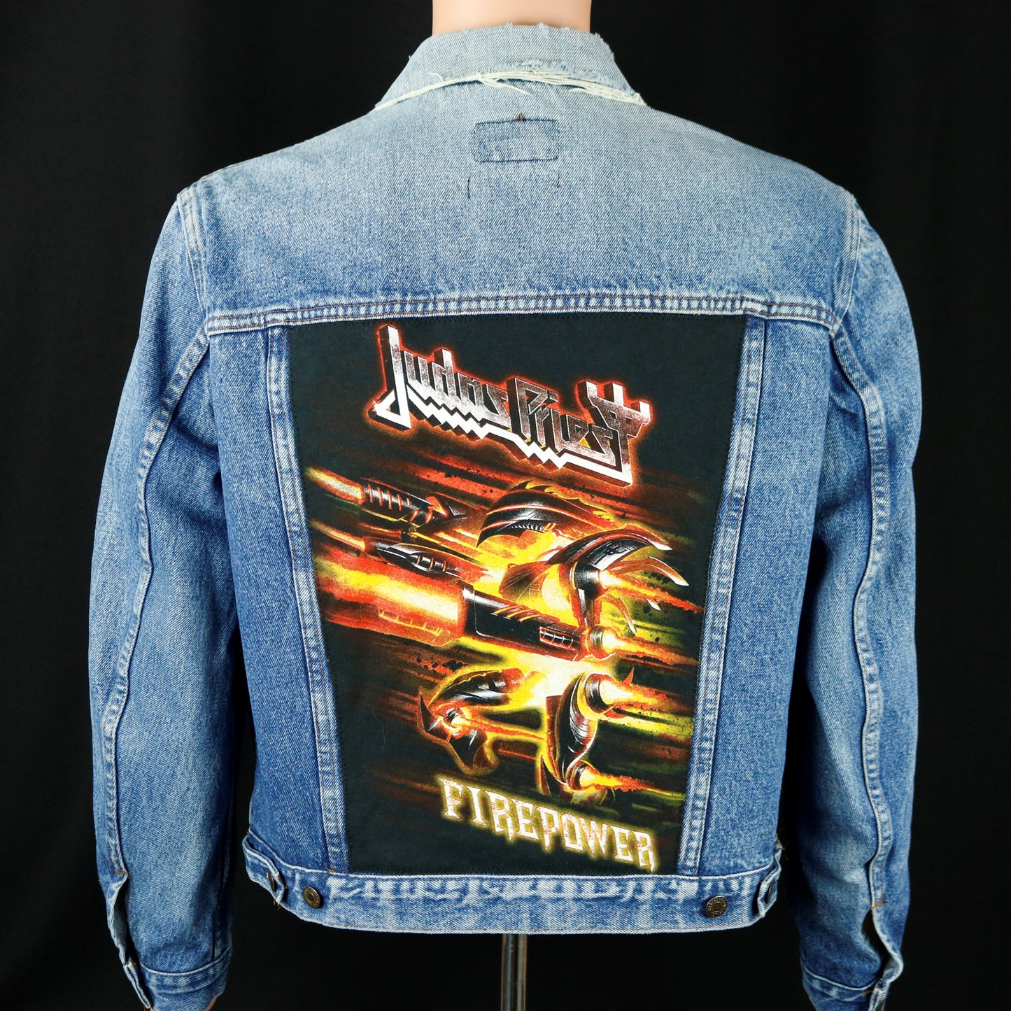 Judas Priest Levis Denim Jacket Firepower Vintage 46 Mens Medium
