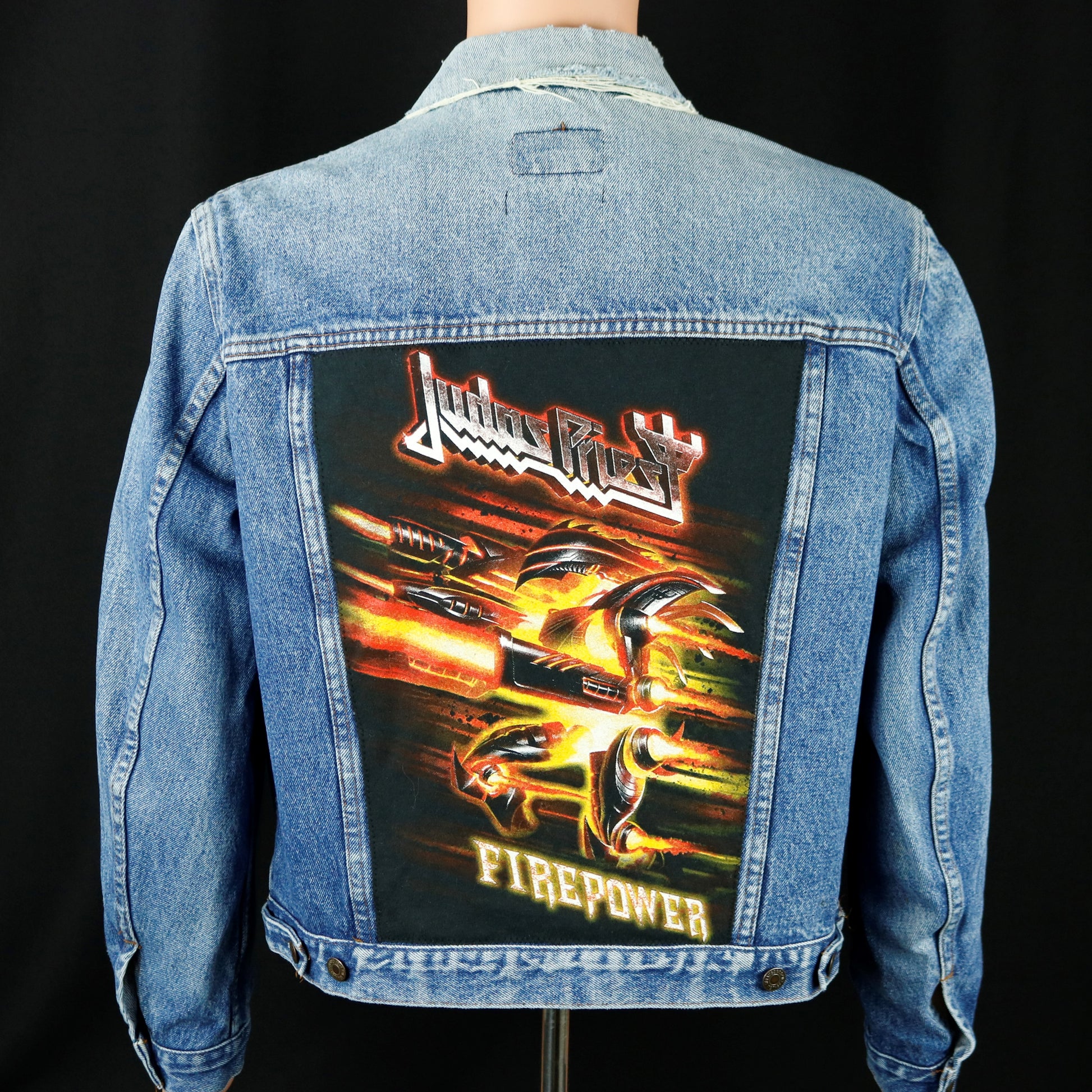 Judas Priest Levis Denim Jacket Firepower Vintage 46 Mens Medium