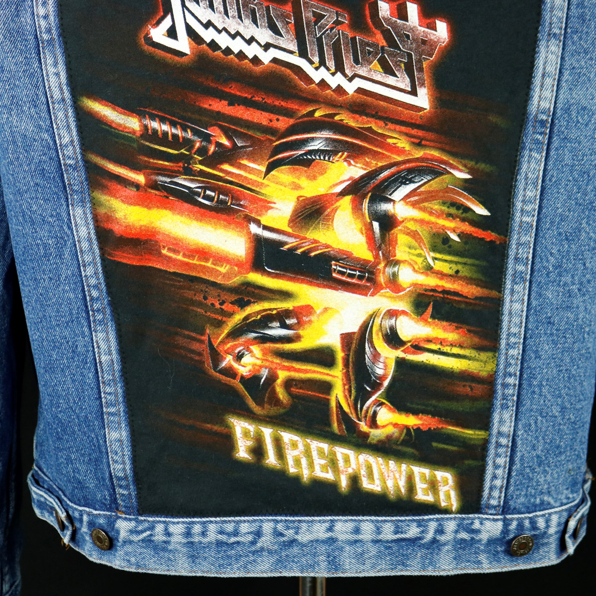 Judas Priest Levis Denim Jacket Firepower Vintage 46 Mens Medium