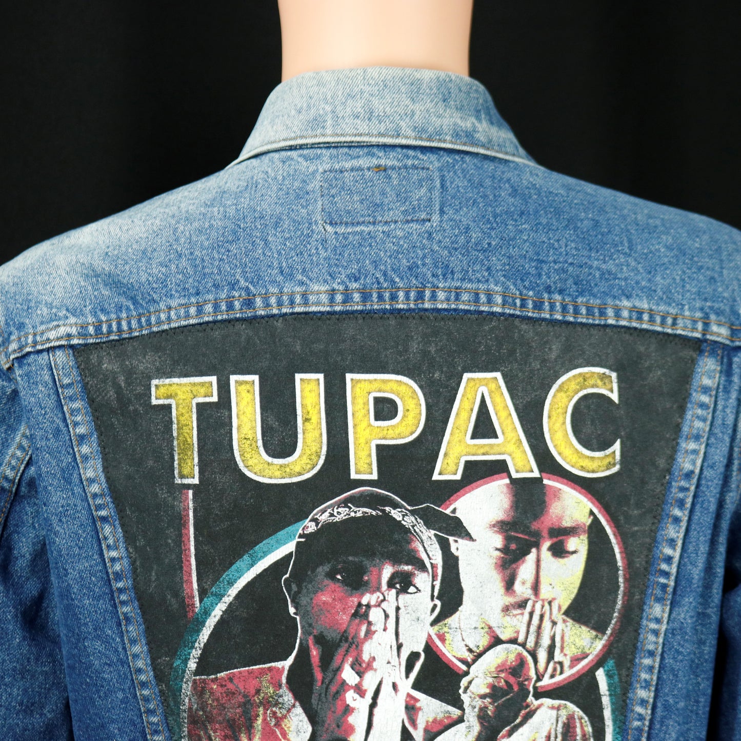 TUPAC Levis Denim Jacket 2Pac Shakur Vintage USA 44 Mens Medium