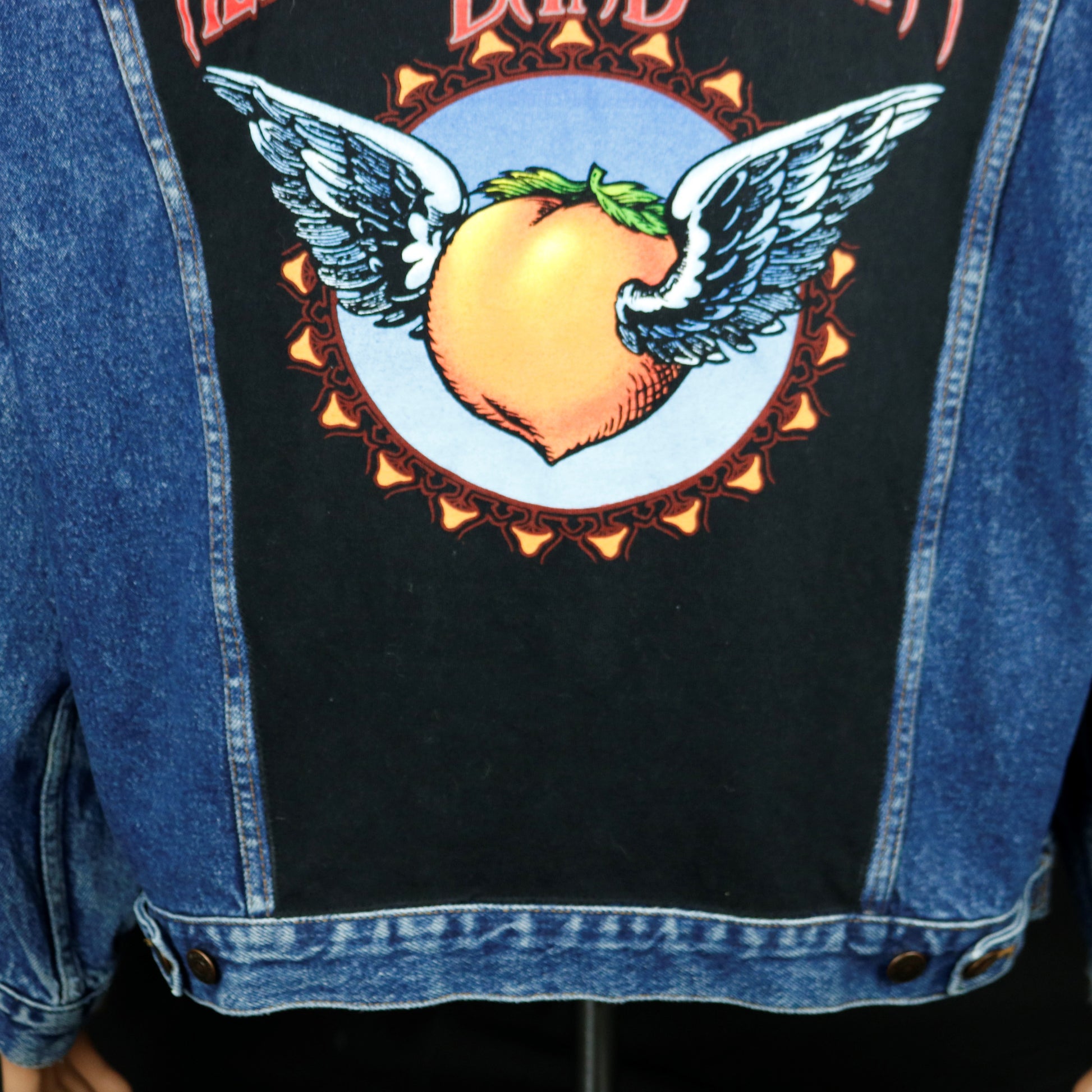 Allman Brothers Band Levis Denim Jacket Peach Vintage Mens XLarge