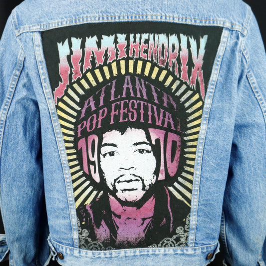 Jimi Hendrix Levis Denim Jacket USA 46L Mens Medium