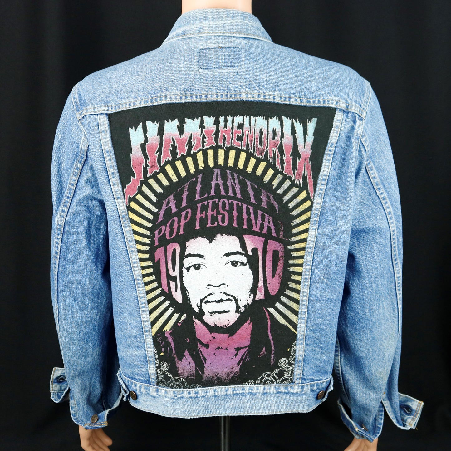 Jimi Hendrix Levis Denim Jacket USA 46L Mens Medium