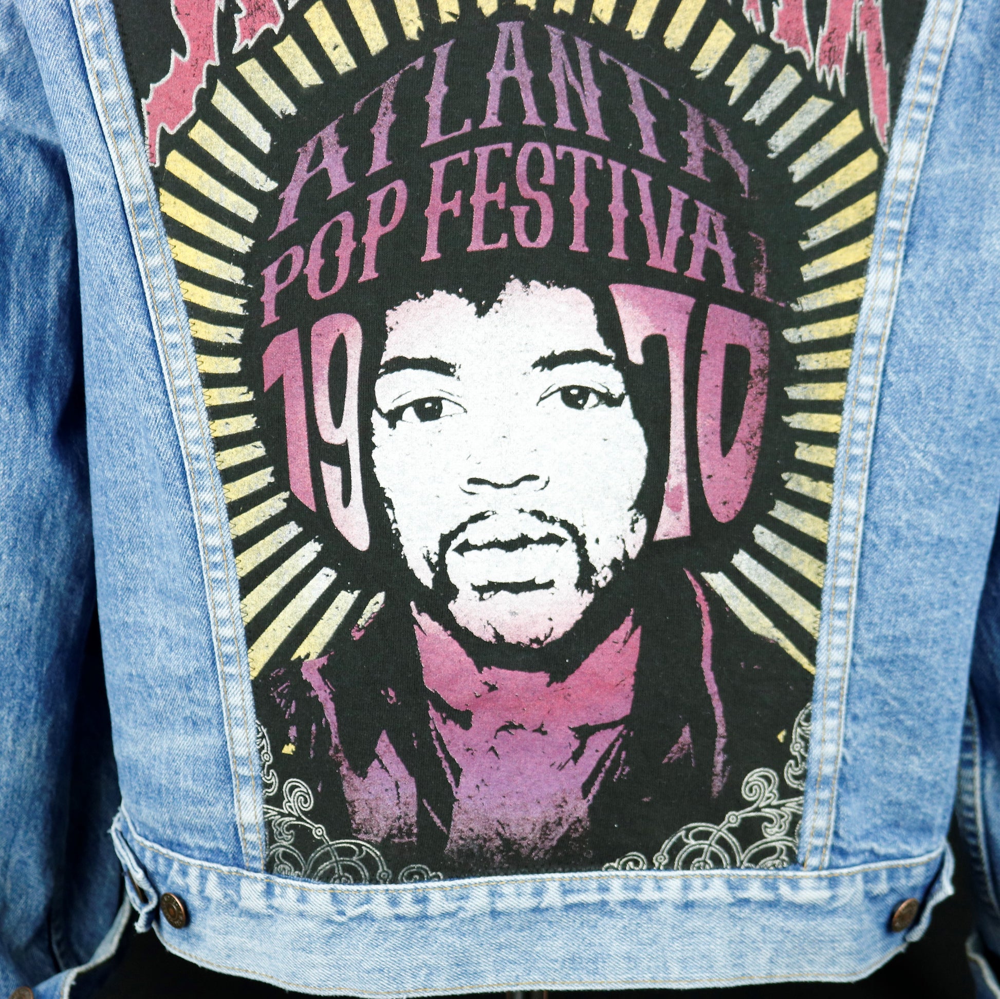 Jimi Hendrix Levis Denim Jacket USA 46L Mens Medium