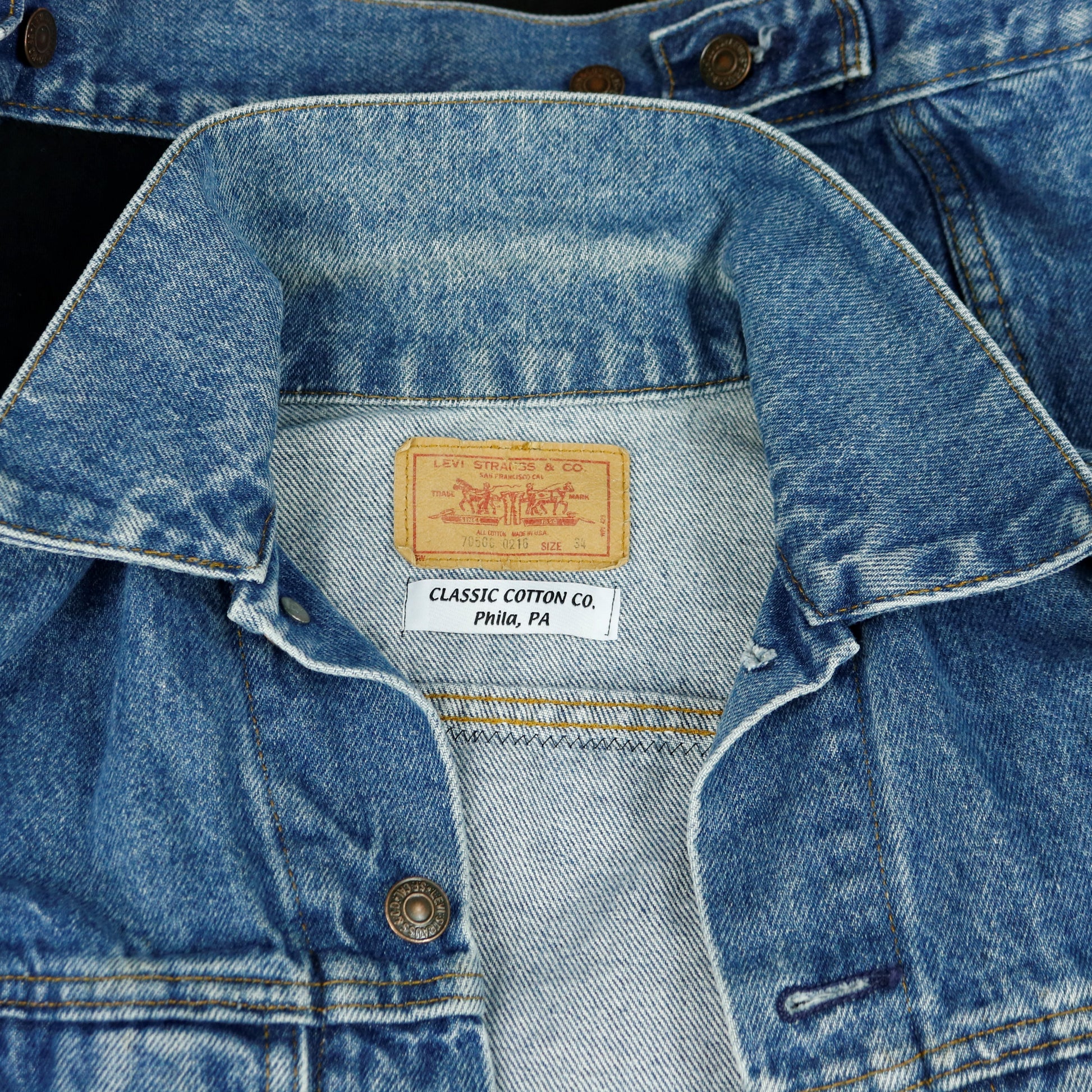 Grateful Dead Levis Denim Jacket USA 34 Mens XSmall