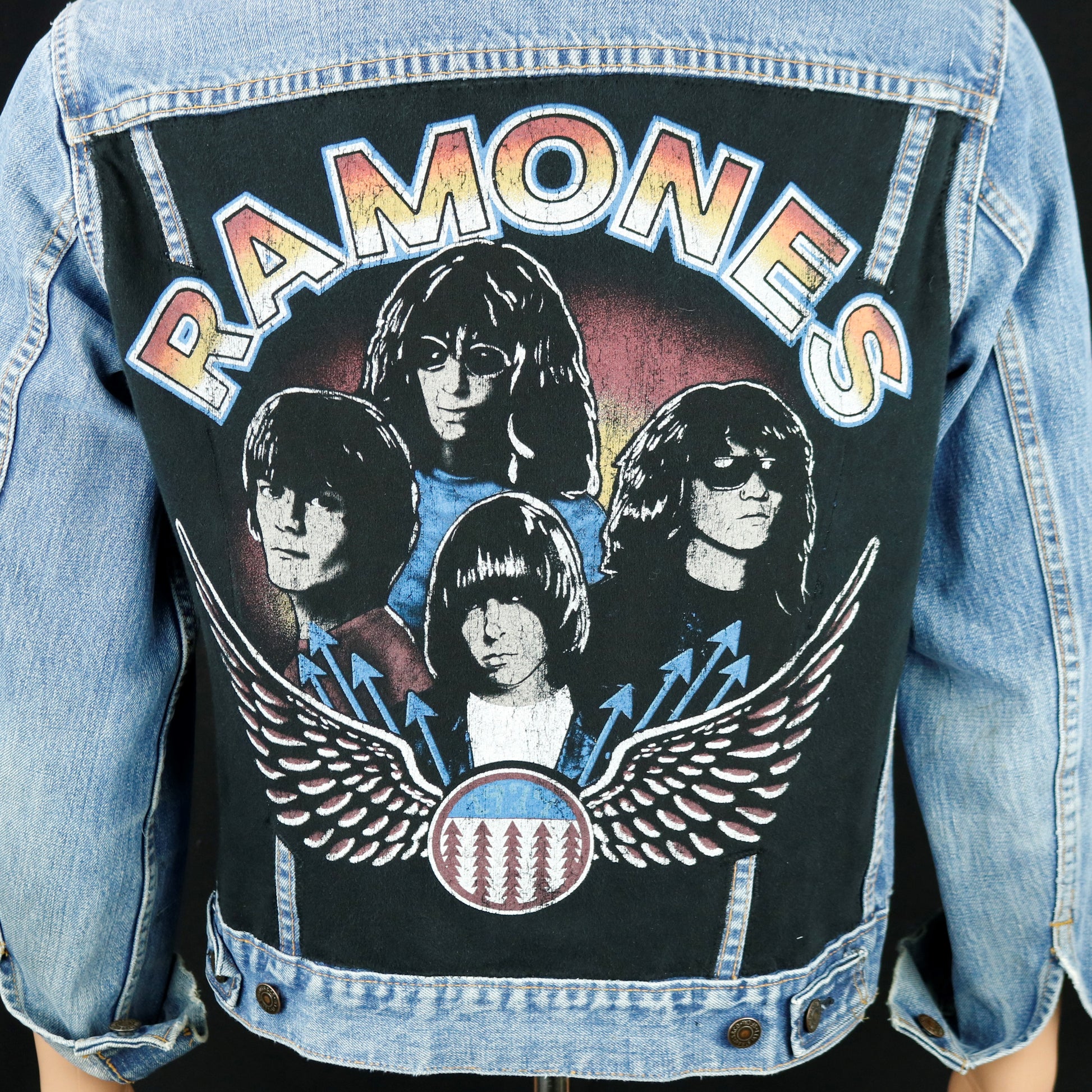 Ramones Levis Denim Jacket Mens Small Womens Medium