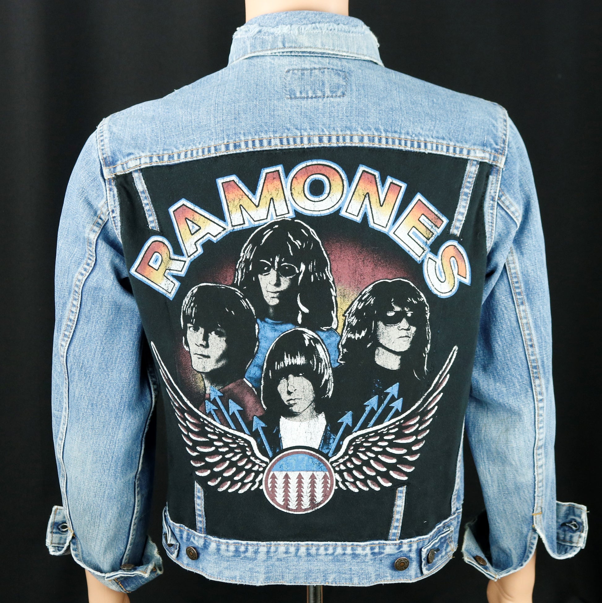 Ramones Levis Denim Jacket Mens Small Womens Medium