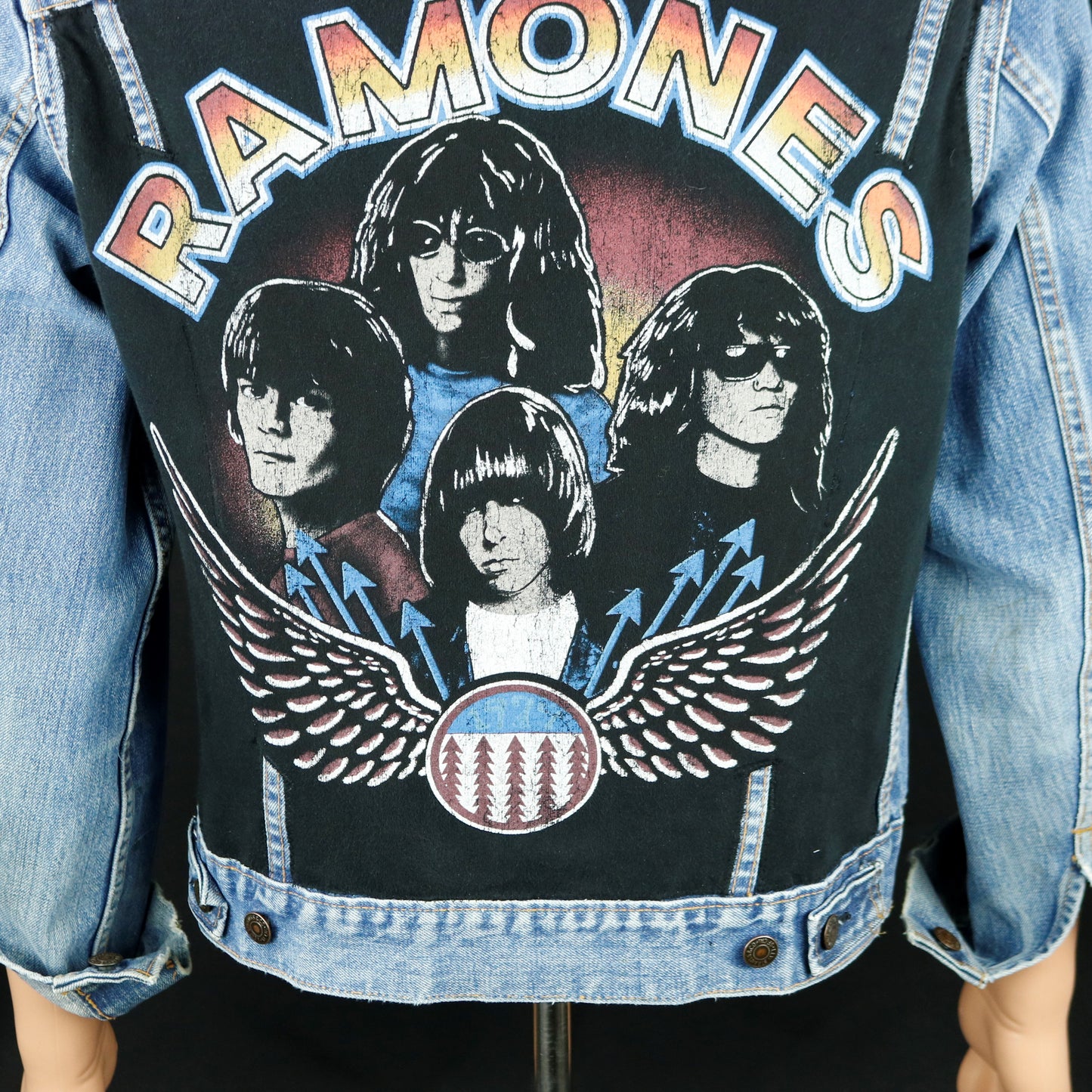 Ramones Levis Denim Jacket Mens Small Womens Medium