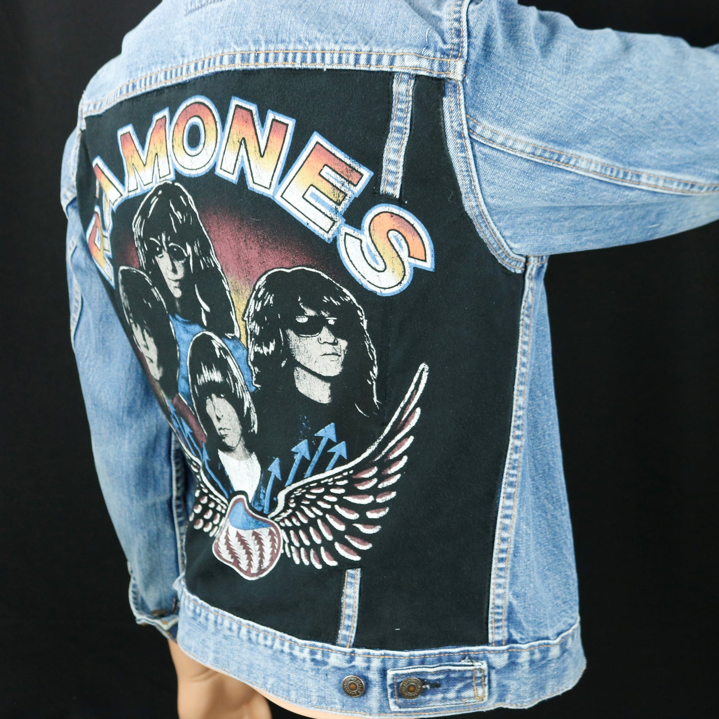 Ramones Levis Denim Jacket Mens Small Womens Medium