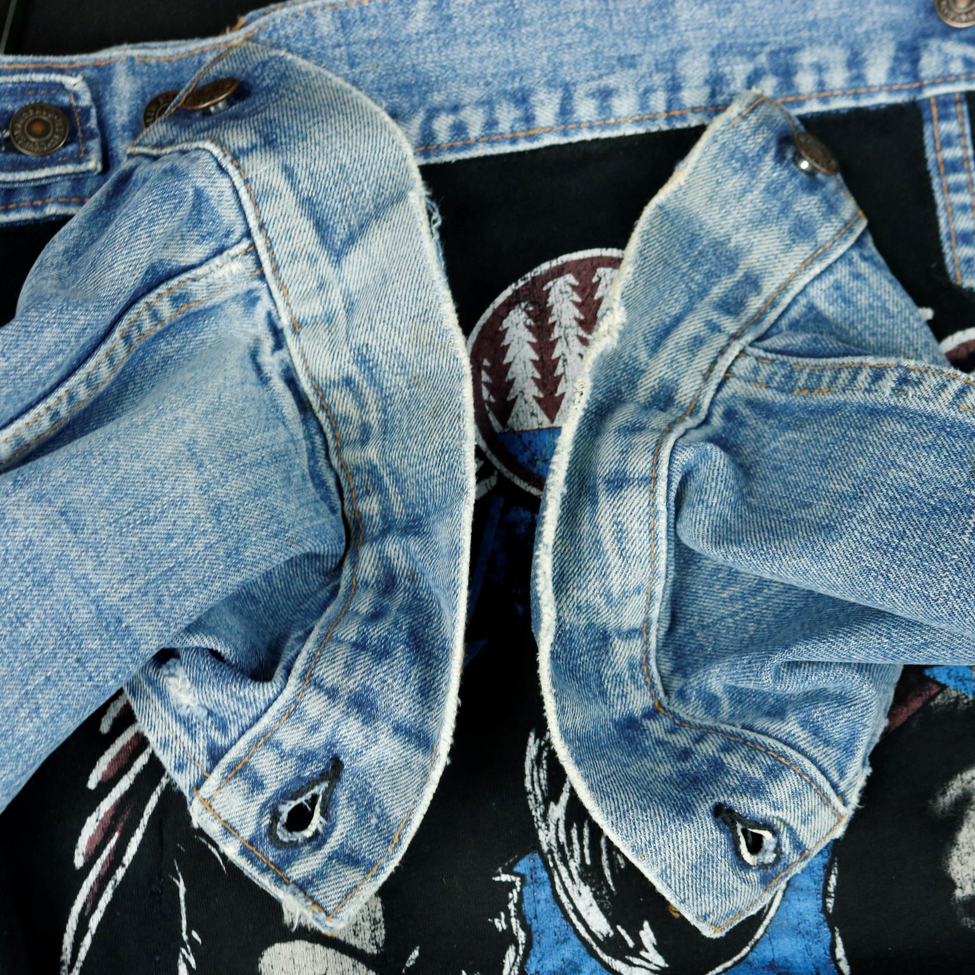 Ramones Levis Denim Jacket Mens Small Womens Medium