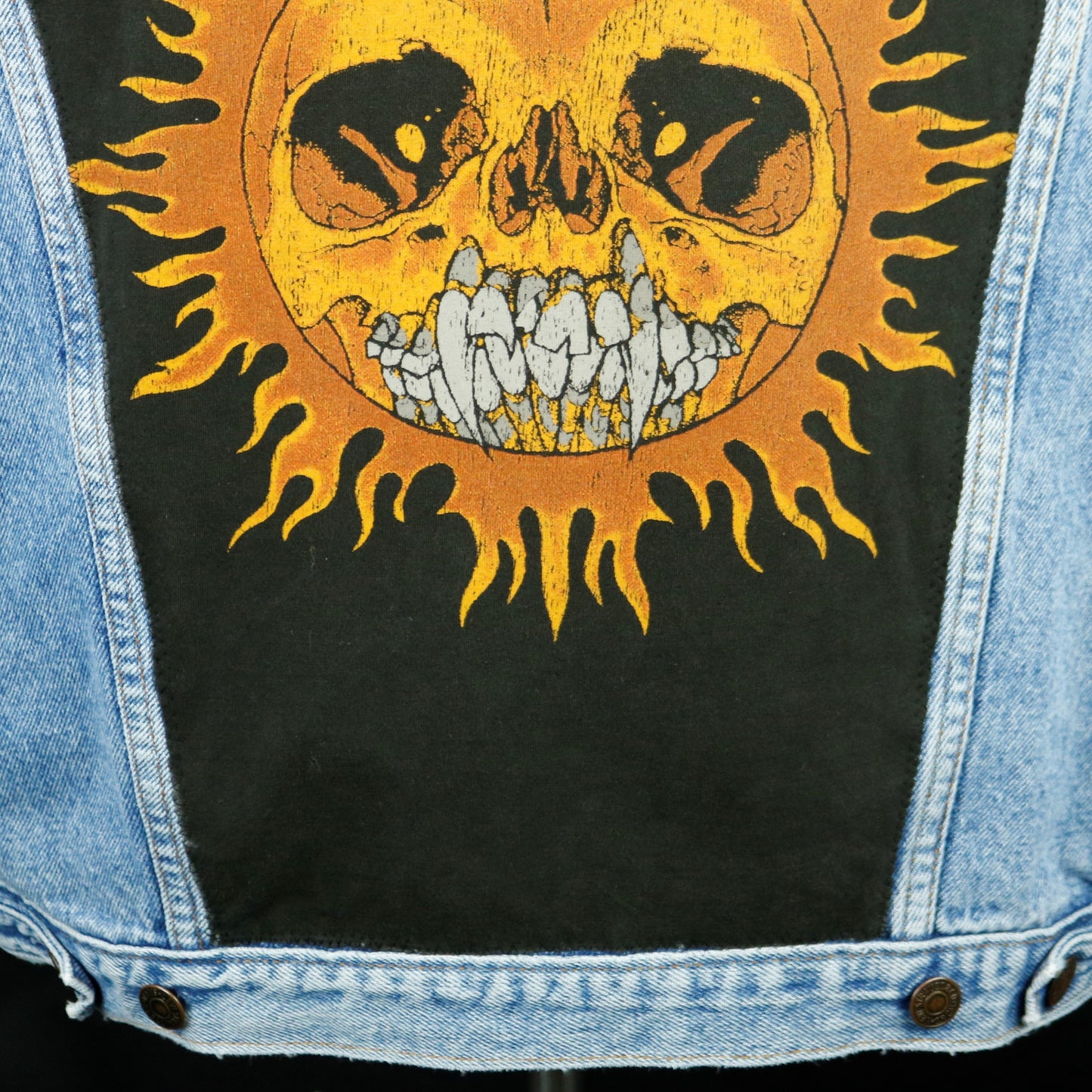 Upcycle Metallica Levi's Denim Jacket Distressed Mens Large Womens XLarge