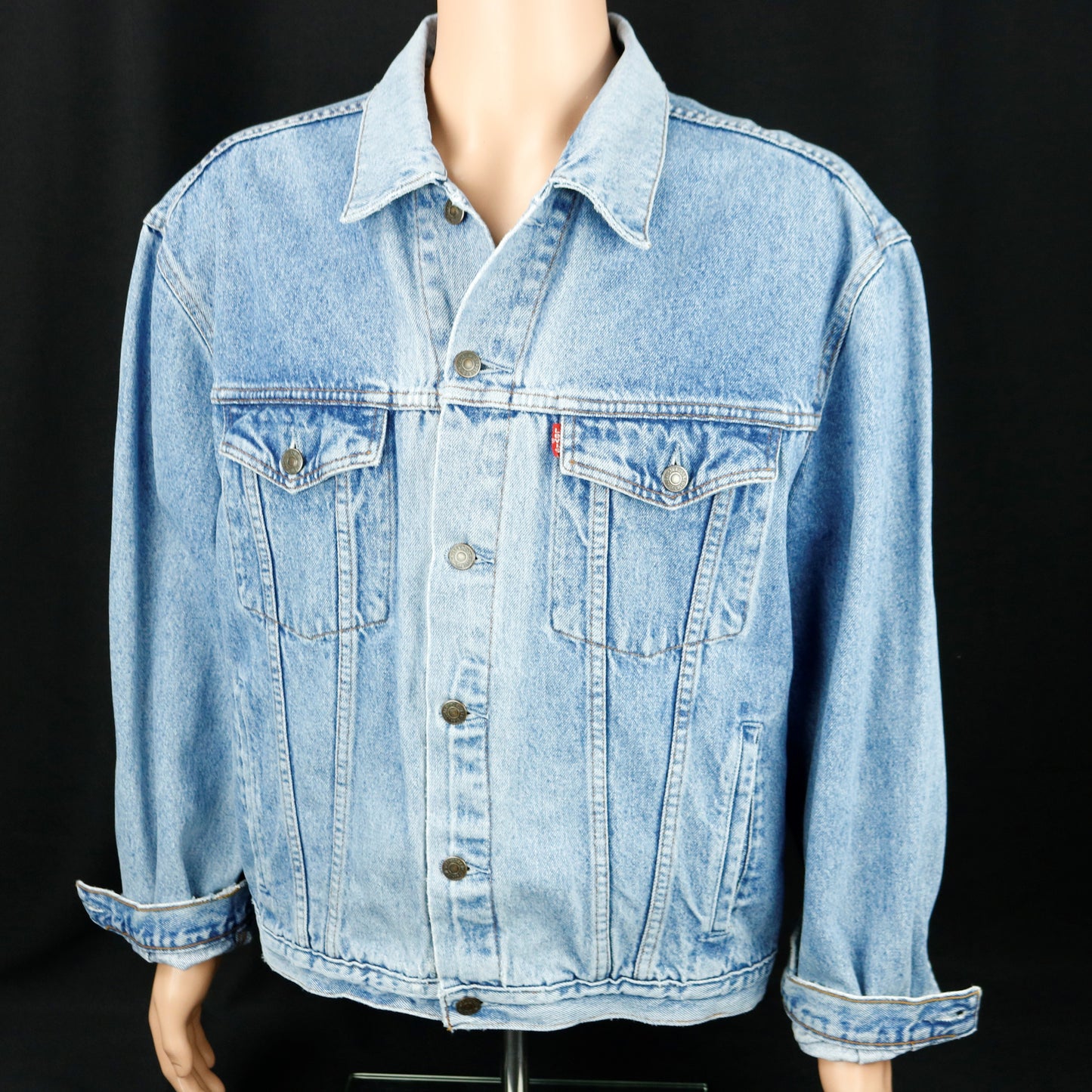 Upcycle Metallica Levi's Denim Jacket Distressed Mens Large Womens XLarge