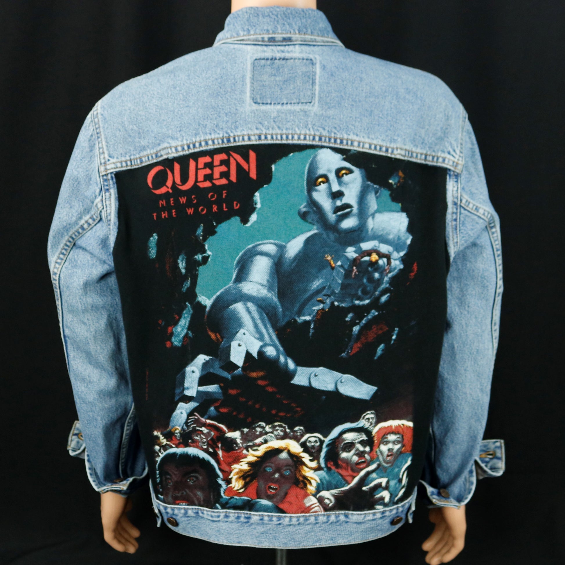 QUEEN Band Levis Denim Jacket Mens Medium Womens XLarge