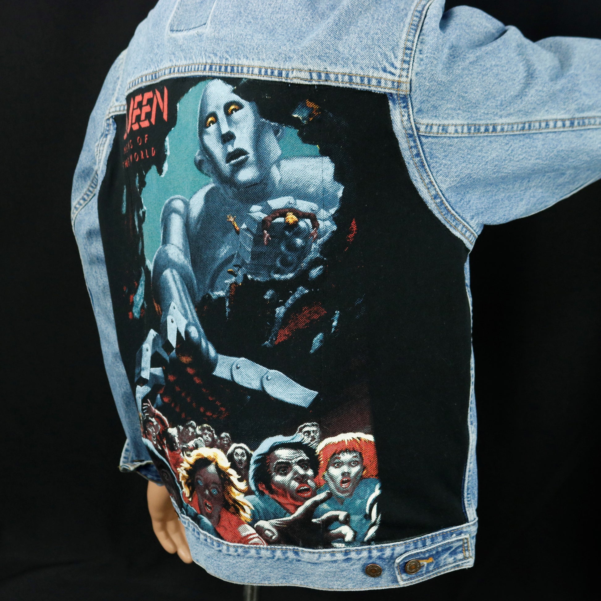 QUEEN Band Levis Denim Jacket Mens Medium Womens XLarge