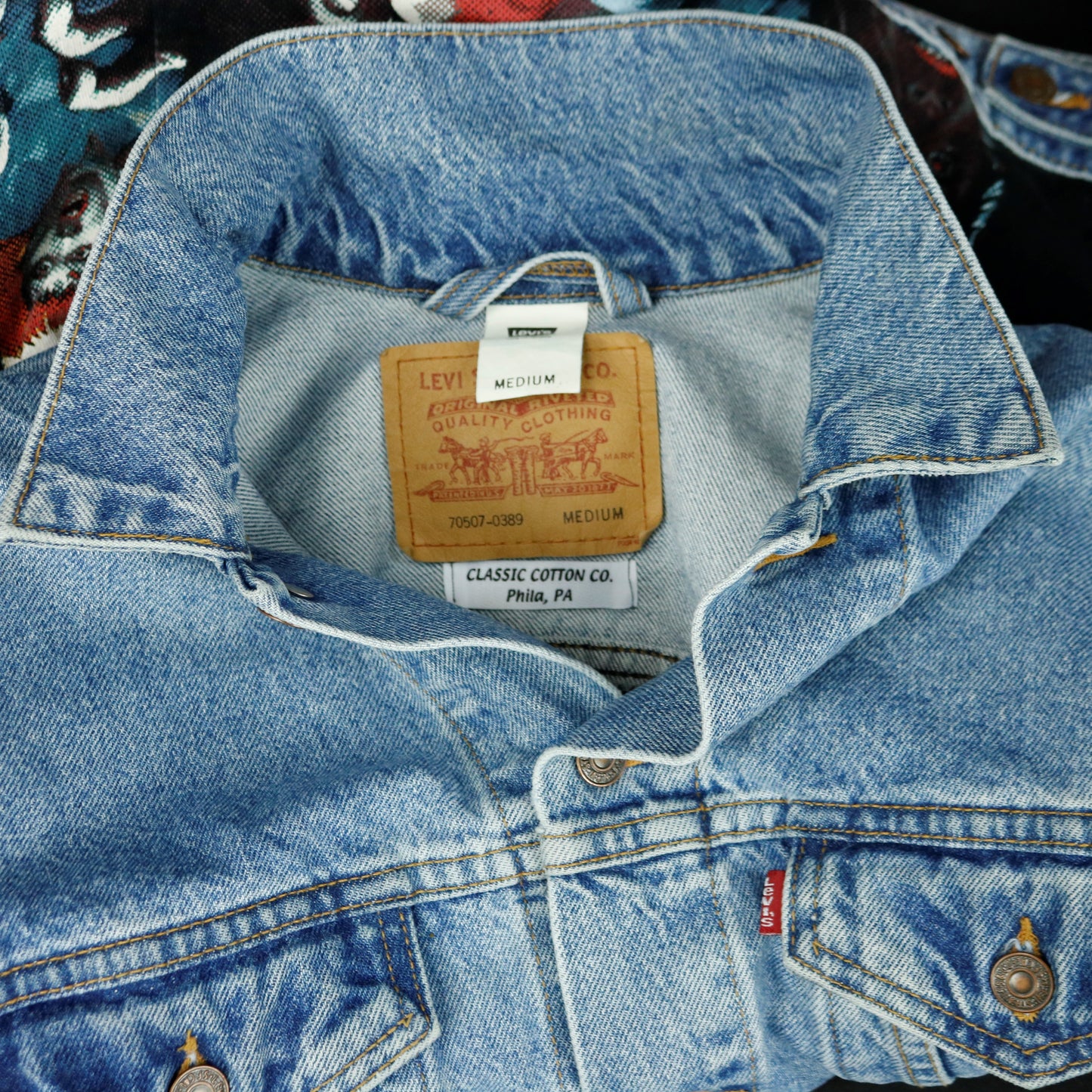 QUEEN Band Levis Denim Jacket Mens Medium Womens XLarge
