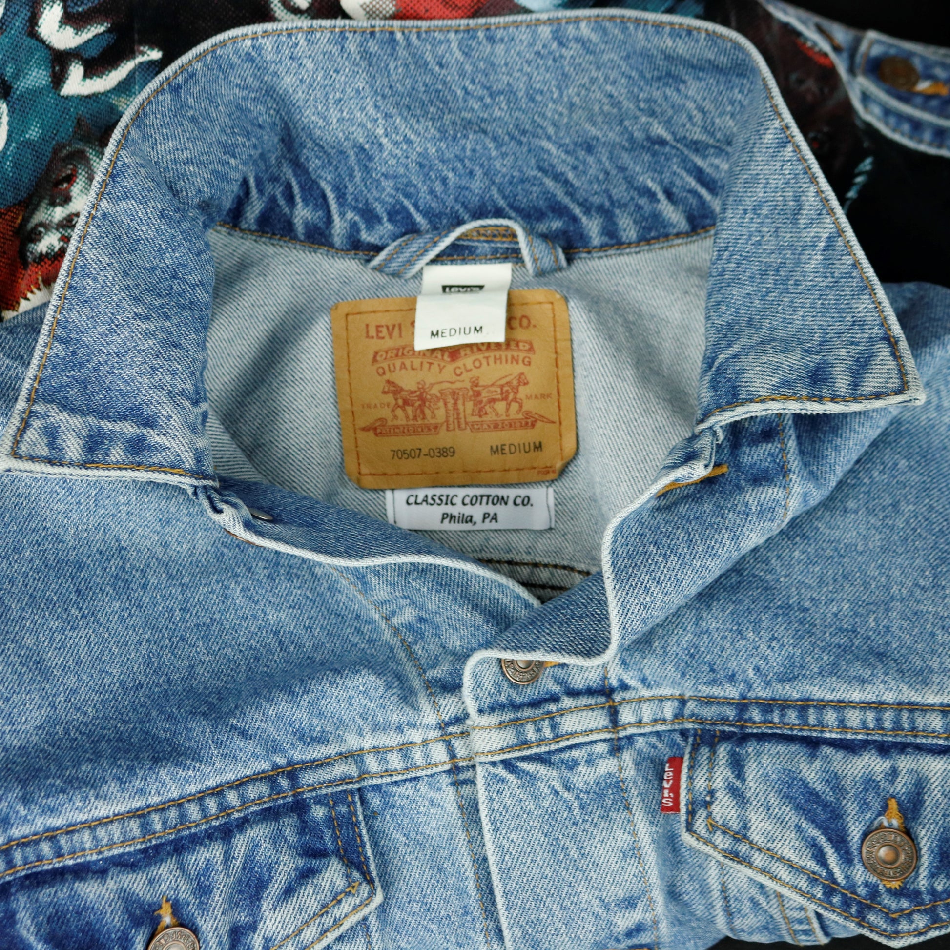 QUEEN Band Levis Denim Jacket Mens Medium Womens XLarge