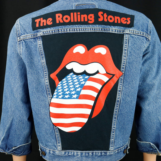 Rolling Stones Levis Denim Jacket Mens Medium Womens Large