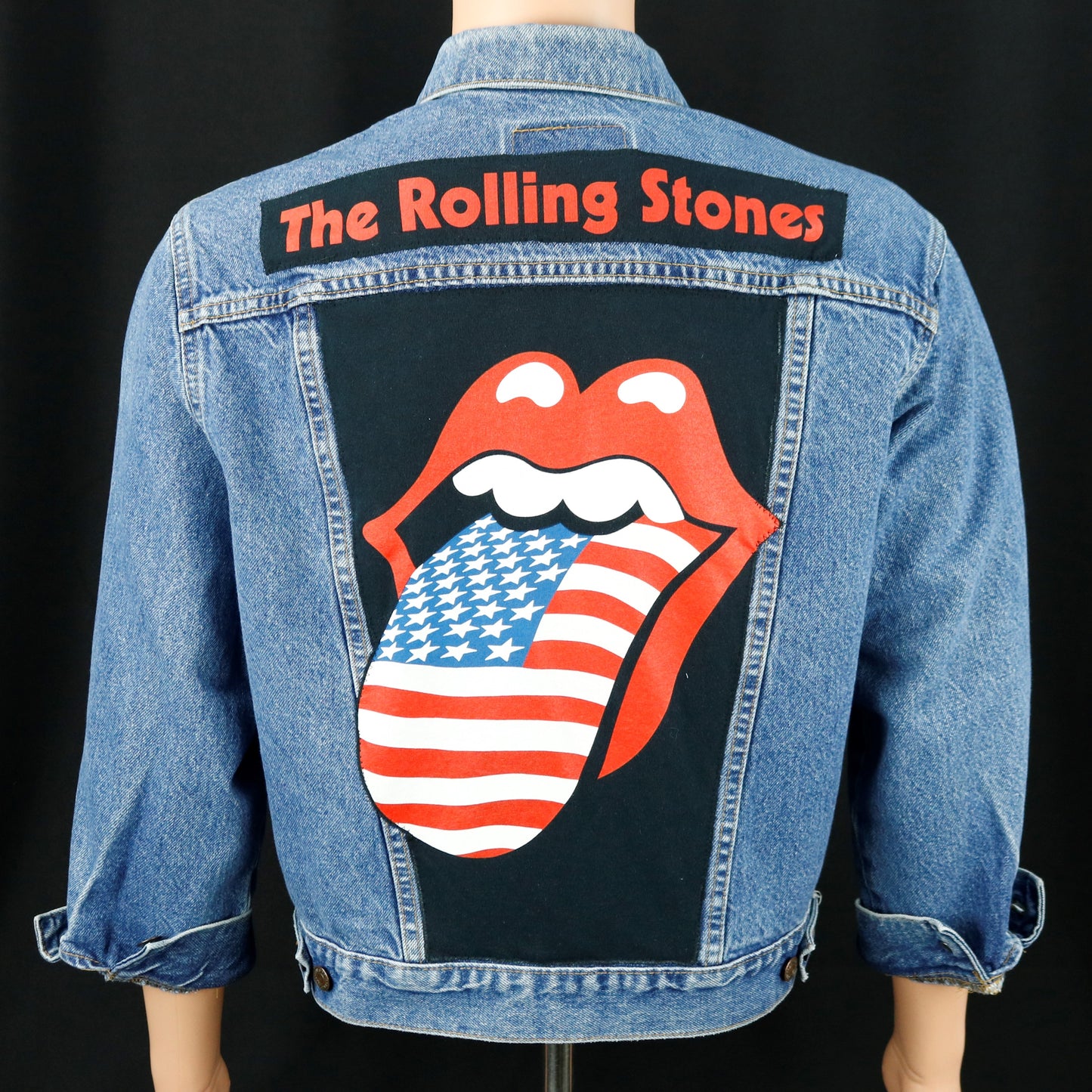 Rolling Stones Levis Denim Jacket Mens Medium Womens Large