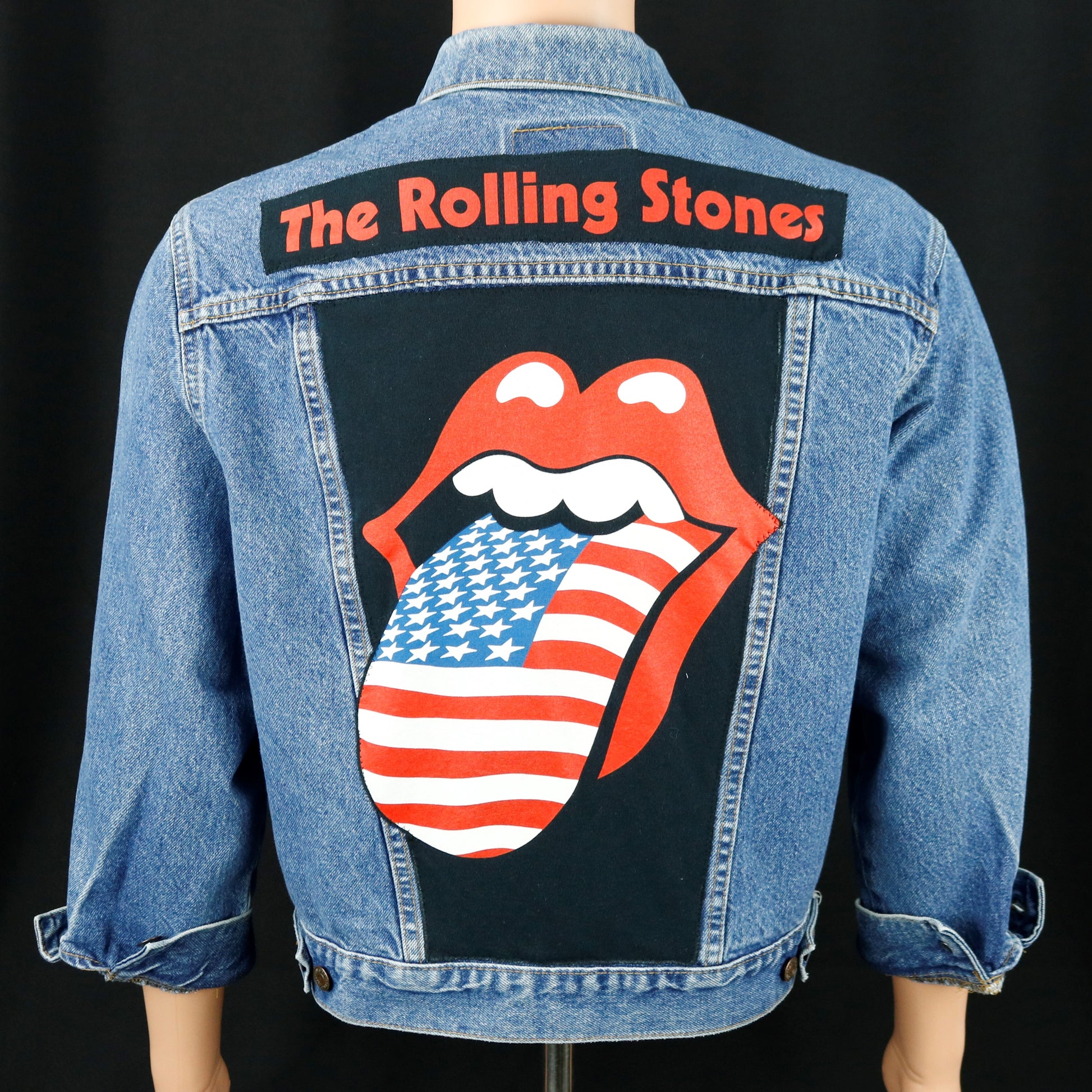 Rolling Stones Levis Denim Jacket Mens Medium Womens Large