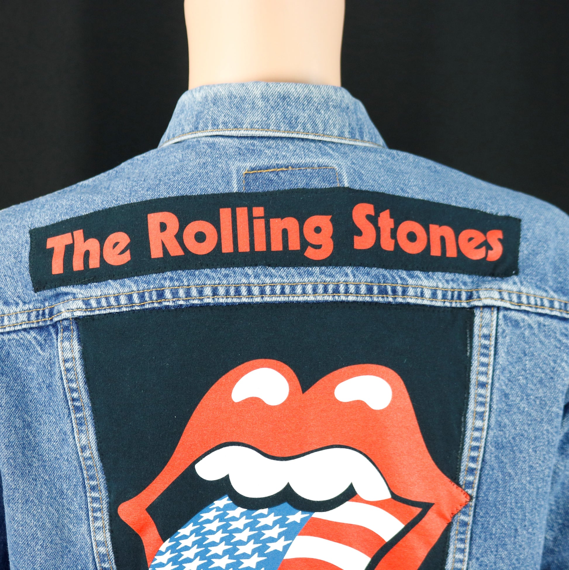 Rolling Stones Levis Denim Jacket Mens Medium Womens Large