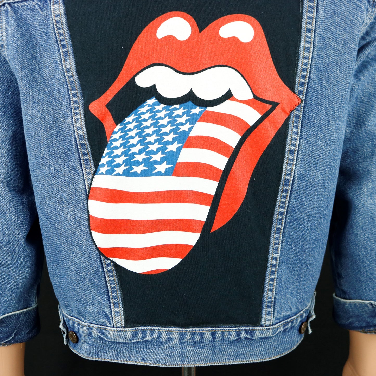 Rolling Stones Levis Denim Jacket Mens Medium Womens Large