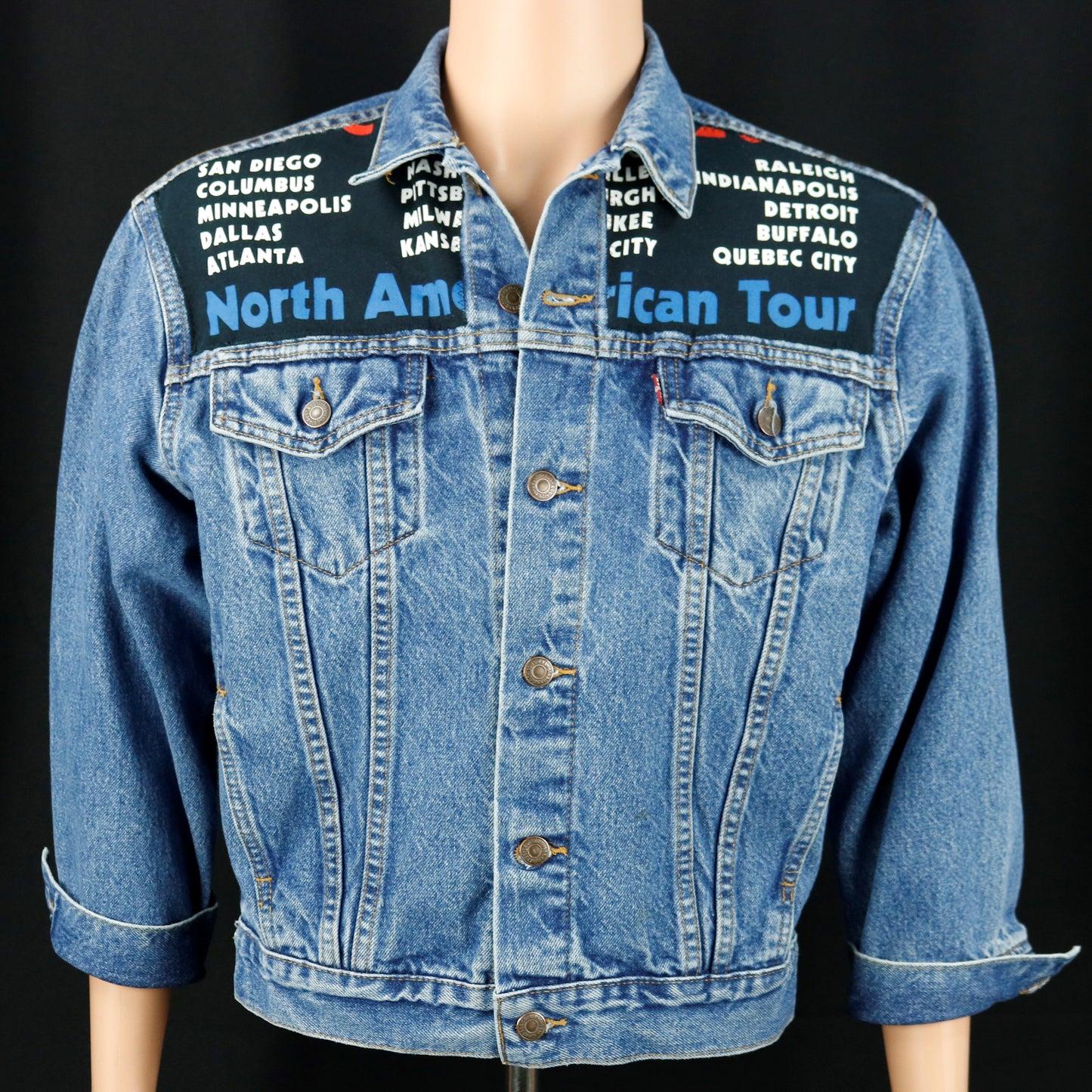 Rolling Stones Levis Denim Jacket Mens Medium Womens Large