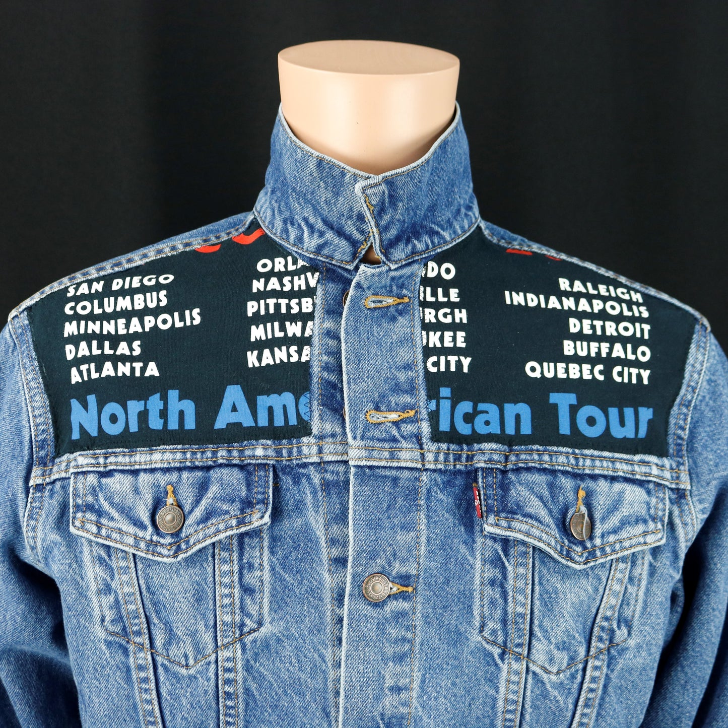 Rolling Stones Levis Denim Jacket Mens Medium Womens Large